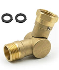 Brass Hose Swivel Connector With 0 to 180 Degree And Full 360 Degree Rotation, Easy Install Garden Hose Elbow For RVs Campers, No Kink Water Flow Booster For Standard 3/4 Inch Pipes, brass fitting and seals