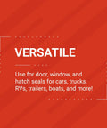 Versatile use for Coextruded Wiper Flap Trim Seal For Cars And Trucks EPDM Rubber Weather Stripping Edge Trim, RVs, boats.