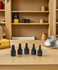Hot 5 Piece Black Carbon Steel Bolt Extractor Kit For Broken Screw Removal Tool Set With Precision Hex Grip 1/8 To 1/4 Inch Size That Gets The Job Done Easy, five black extractors on table