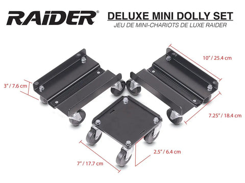 Heavy Duty Snowmobile Dolly Kit With Steel Frame And Black Powder Coat 1500 Lb Capacity Three Four Wheel Dollies For Skis And Track