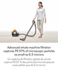 Person using Big Ball Turbinehead Vacuum Cleaner With 250 Air Watts Suction And Ball Steering For All Floor Surfaces on carpet