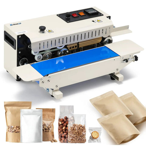 Heavy Duty Pro Grade Industrial Heat Sealer Machine With Digital Temperature Control, Continuous Band Sealer for food packaging