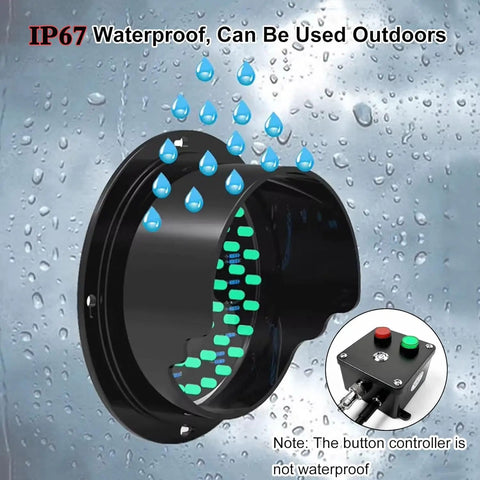 Top Tier Heavy Duty Led Loading Dock Traffic Light With Rugged Waterproof Housing And Extended Cord Remote Switch for outdoor use with IP67 seal.