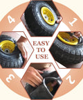 4.80/4.00-8 Inch Tire Inner Tubes Pack Of 2 For Heavy Duty Carts Hand Trucks Garden Carts And Mowers steps to install