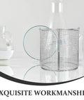 Pro Grade Stainless Steel Parts Cleaning Basket With Integrated Filtration And Liquid Recirculation For Ultrasonic Cleaning Of Precision Lab Parts And Industrial Equipment In Harsh Environments, front view