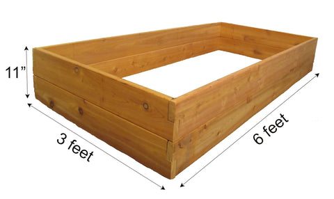 Premium Cedar Raised Garden Bed 3 Ft By 6 Ft By 11 In Tool Free Assembly Rot Resistant Western Red Cedar Made From North American Wood Handcrafted In Maine No Chemicals Or Stains