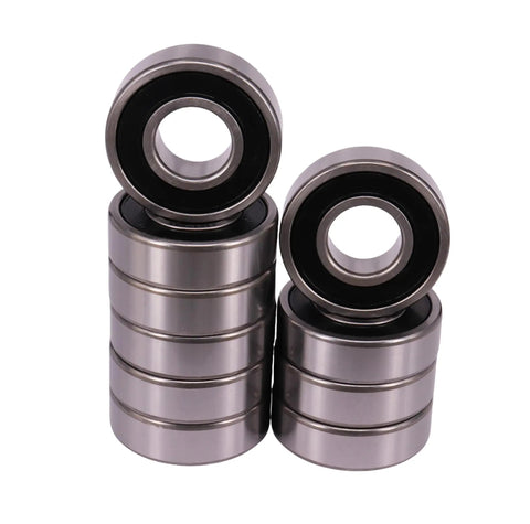 10 Pcs 6200-2RS Deep Groove Ball Bearings With Dual Rubber Seals 10X30X9mm Pre Lubricated High Speed Low Noise Long Lasting Stable Performance For DIYers Gearheads RC Cars Robotics And Machinery