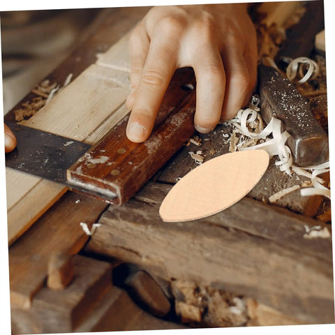 Straight Shooting 100 Piece Woodworking Biscuit Slots For Domino Joints Lock Frames Solid Timber Connections Knockout Quality Tight Joints Pro Level Builder Woodshop Gear No Fuss Joinery Guaranteed Strong Holds Every Single Build. Hand using a square on wood with a precision biscuit ready for joinery.