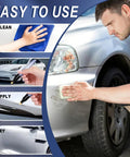 Man using Universal Car Scratch Remover Pen Kit For All Colors, Magic Paint Touch Up Pen For Vehicles on car scratch