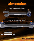 Adjustable Front Control Arm for Jeep Wrangler TJ Cherokee XJ ZJ, beefed-up suspension upgrade, 360-455mm and 385-470mm lengths shown