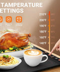 Portable Silicone Food Warming Mat With Rapid Full Surface Heat Six Temp Levels And Adjustable Timer Nails Dinner Party Prep Every Time This Solid Tray Keeps Grub Heckin Cozy Till The Last Fork Gets Put Away Tonight with cooked chicken and pasta