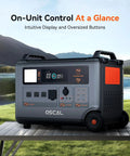 Massive Portable Power Station With LiFePO4 Battery And 6000W AC Output Solar Generator on unit control, intuitive display.