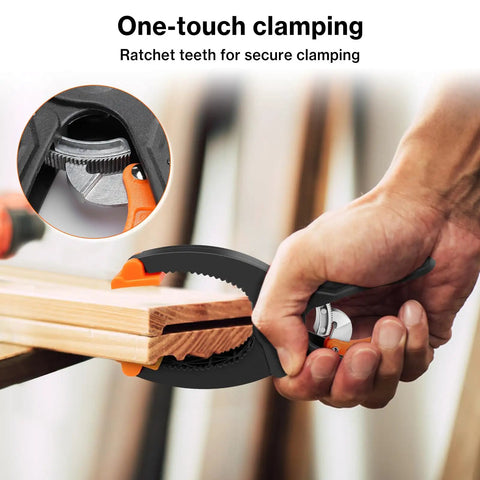 Six Inch Ratchet Clamps 4 Pack Heavy Duty Quick Release Woodworking Clamps With 5mm To 55mm Adjustable Range in use