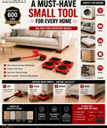 Easy Moving Furniture Set With 360 Swivel Wheels Heavy Duty Lifter Kit for moving appliances and furniture across floors.