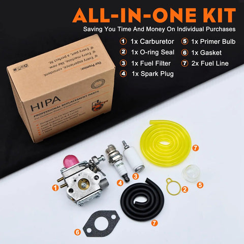 Premium Replacement Carburetor For Troy Bilt Weedeater Trimmers TB22 TB22EC TB32EC TB225 TB80EC Bolens Kit Components
