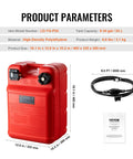 Portable 6.34-Gallon Marine Tank With 9.8ft Hose And Gauge For Outboard Engines, Yachts, Fishing Boats And Deck Boats Red