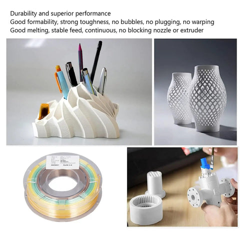 Silk Shiny PLA Filament 1.75Mm, 200G Spool, Fast Color Gradient Multicolor 3D Printer Material With Glossy Finish, Flows Smooth And Gonna Look Dope On All Your Custom 3D Printing Creations