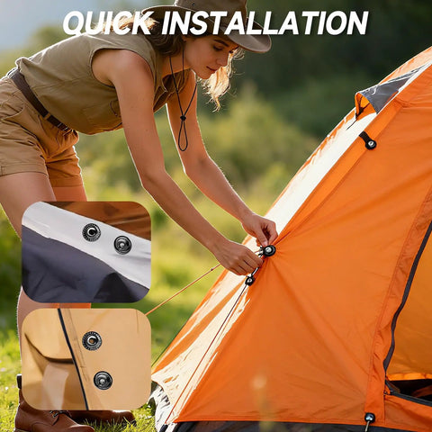 All In One Heavy Duty Snap Fastener Tool Kit With 100 Sets Of Canvas Snaps 380 Pieces used on tent outdoors