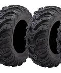 Mud Force ATV Tire Set 25x8-12 Front And 25x10-12 Rear, 6-Ply Heavy-Duty Bias Ply Off-Road Quad Tires, Set Of Four For Mud, Dirt