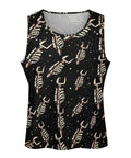 United States Flag Workout Tank Top For Men Lightweight Sleeveless Muscle Shirt Moisture Wicking Polyester Gym Fit With Comfy Stretch Material For Dope Grinds And Heavy Lifting Sessions featuring a skeleton design.