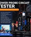 Pro Grade Automotive Power Circuit Probe Tester Upgrade Kit With 30 Back Probe Leads, featuring multiple tools and display
