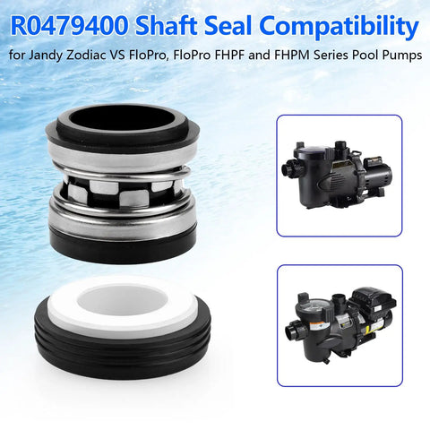 Jandy Zodiac VS FloPro Shaft Seal Replacement For FloPro FHPF FHPM Pool Pumps Ceramic And Carbon Mechanical PS 3890 Seal Durable High Temp Corrosion Resistant Pump Part Built To Last, shaft seal close-up