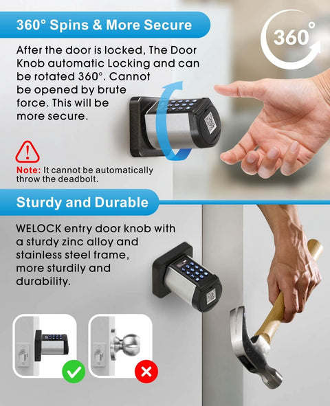 Deadbolt Smart Bluetooth Door Lock With Keyless Entry And Keypad, App Control, IC Card And Mechanical Key Backup in use example