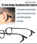 Anti Slip Eyeglass Ear Grips Set, 20 Pairs Silicone Temple Tips For Glasses And Sunglasses, showing ear grip in use