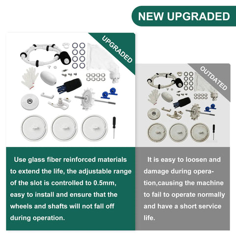 Upgraded Pool Cleaner Rebuild Repair Kit For 180 280 And TR28P Automatic Pool Cleaners with parts comparison