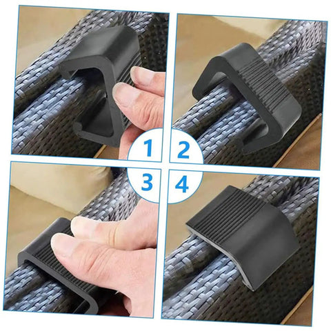 Outdoor Wicker Furniture Fasteners And Sofa Clips For Securing Rattan Chairs And Sectional Sets Weather Resistant Plastic Clamps