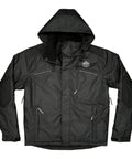 N-Ferno 6467 Winter Work Jacket With Thermal Insulation And Removable Hood For Extreme Cold, Rugged 300D Polyester Oxford