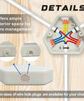 Openable DIY Junction Box For Branch Wire Splices, Three-Wire Electrical Enclosure With Cover, White Plastic Splice Box Kit, No-Hassle Insulated Wire Repair Box Set Of 3, Easy Access, Durable, Easy Install, open box with wires and cable holes