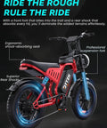 Powerful Fat Tire Electric Bike For Adults With Rack Moped Style E Bike 48V 25Ah Battery 20 By 4 Inch Fat Tires NFC Unlock