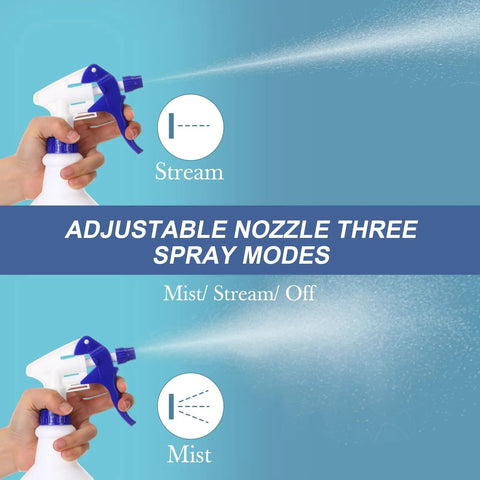 24 Pack 32 Ounce Plastic Spray Bottles Bulk Set With Leakproof Adjustable Nozzles Mist Sprayers Labels And Funnels Heavy Duty Bottles For Cleaning Supplies Plant Care Home Use Reusable HDPE, adjustable stream and mist nozzle