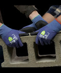 Lightweight AeroDex Polyurethane Palm Coated Work Gloves, ANSI A4 Cut Resistant, Ultra Dexterity For Wet Or Dry Grip handling cinder block