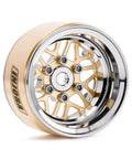 Beadlock ModuWheel Set 1.0 for TRX4M SCX24 RC Crawlers with brass and aluminum construction, polished face featuring replaceable design