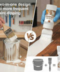 No Sweat White Touch Up Paint For Wood Doors Cabinets And Furniture Built In Brush gliding on wood surface with quick dry formula.