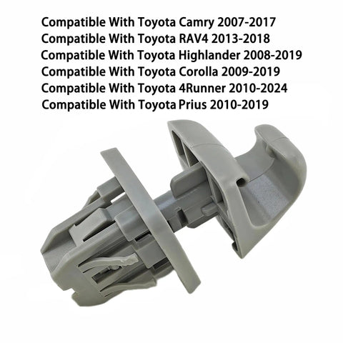 Gray Two Pack Sun Visor Bracket Clips Holder For Toyota Camry Corolla Highlander RAV4 with compatibility text