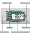 Electronic Digital Turbine Flow Meter For Liquids 60 To 500 Liters Per Minute About 1 Percent Accurate Aluminum Alloy Body 2 Inch Threaded Inlet