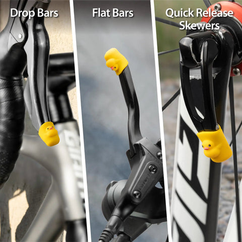 Drop, flat, and quick release bars with yellow silicone Night Glow Alien Brake Lever Cover 2 Pack Silicone Protector Sleeve For Bikes