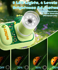Portable 3 In 1 Kids Microscope And Camera Handheld Digital 1000x Magnification 2.4 Inch LCD Screen 1080P Video Rechargeable with LED light settings