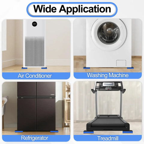 8 Pack Anti Vibration Pads For Washing Machines And More Ribbed Rubber Damping Mats With EVA Center used under appliances