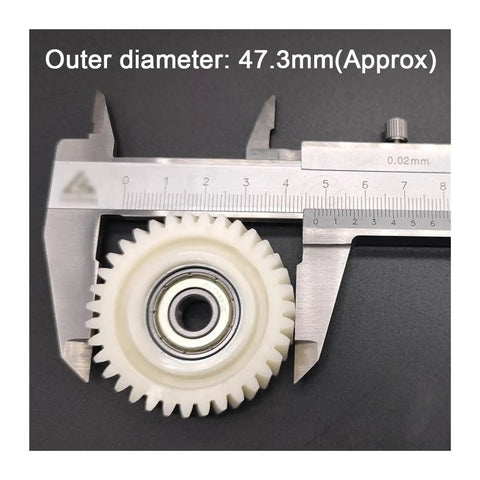 Smoother Ride Helical Planetary Gear Kit For Ebike Hub Motors, 47.3x13mm 35T, durable nylon gear with caliper measuring diameter