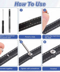 How to use Kickass M3x4mm Chicago Screws 30 Piece Set Rust Resistant Stainless Steel with screwdriver and leather.