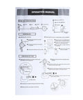 Front view: operation manual page for a 2-6 inch bore gauge with assembly and dimension-setting diagrams.