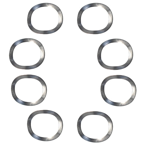 Tough As Nails M16 Wave Spring Washers A Pack Of Fifty Zero Rust Components, 10 stainless washers arranged in a circle.