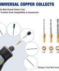 Front view of WORKPRO rotary tool accessory kit, 530 pieces, with assorted bits and grinding wheels; tool not included