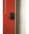 Keyless Entry Lock With Accent Lever In Aged Bronze, Electronic Door Lock With Auto Lock Or Unlocked Modes on front door
