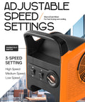 Adjustable controls on Heavy Duty Air Mover Blower Fan For Fast Cooling And Drying High Velocity Floor Fan With Three Speeds
