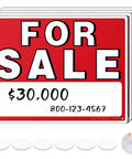 Four Pack 14 By 10 For Sale Sign For Cars Double Sided Vehicle Signs With No Glue Residue On Windows Reusable Large Car For Sale Sign